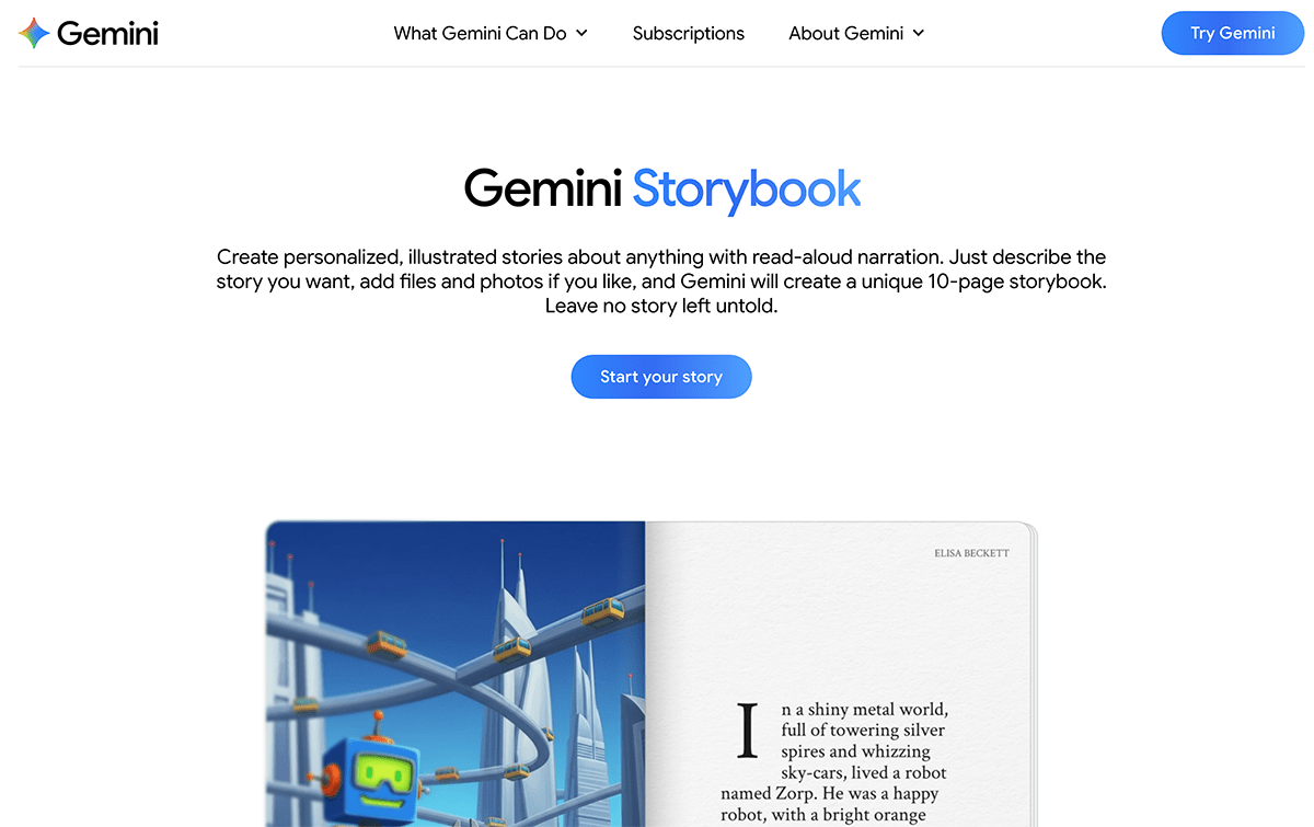‎ Gemini Storybook